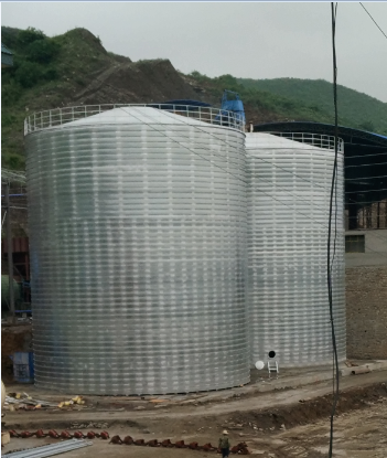 伊宁市粮食钢板仓的安装全过程不用热焊接